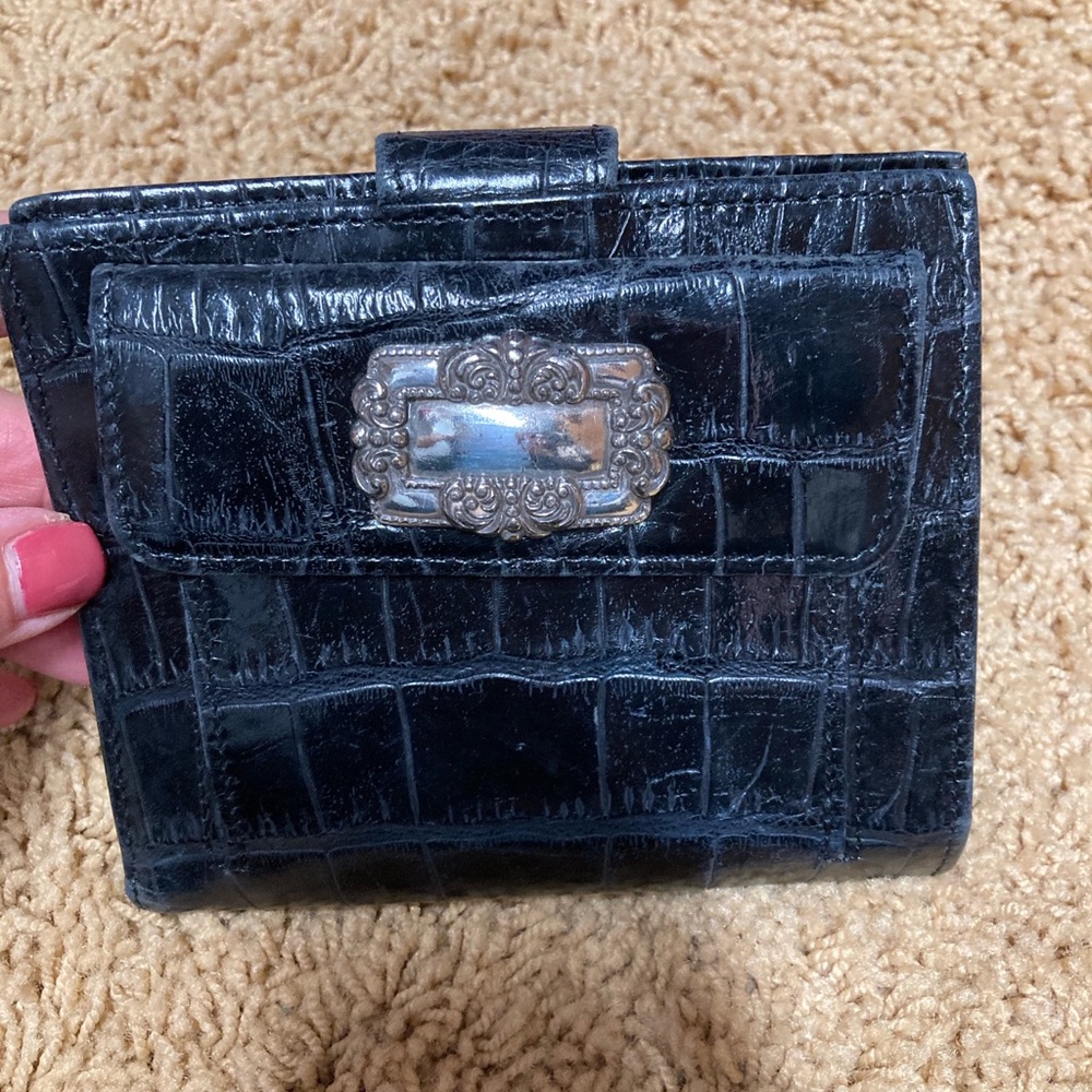 Black leather grain Brighton wallet